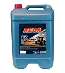 Трансмісійно-гідравлічне мастило LEOL UTTO 10W-30/80W для мокрих гальм, API GL-4, 10 л