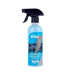 Полироль VITOL для пластика и винила, матовая, новая машина, 400 мл (VTP-4010)