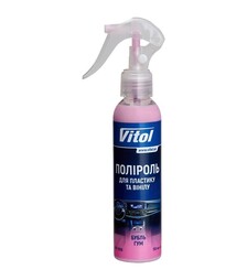 Полироль VITOL для пластика и винила, бабл гам, 150 мл (VTP-1506)
