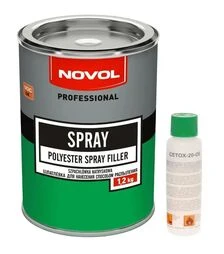 Шпатлевка жидкая Novol Spray, 1,2 кг + 50 мл