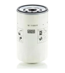 Фильтр масляный Mann-Filter Deutz/Fahr/Khd W1168/6 (18101293068)
