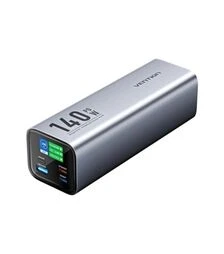 Универсальная мобильная батарея Vention 27000 mAh, 140W, 5A, PD, QC/3.0, 2xUSB-C, USB-A, LED Display, Gray (FHVH0_)