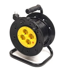 Мережевий подовжувач на котушці PowerPlant 3x1,5 мм², 15 м, 4 розетки (PPRA10M150S4)