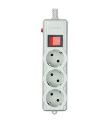 Мережевий подовжувач-фільтр Gembird 3 розетки, сірий, 4,5 м (SPG3-G-15G-PRO)