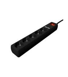 Сетевой удлинитель-фильтр Gembird 5 розеток, USB, черный, 1,5м (SPG5-U2-5-02)