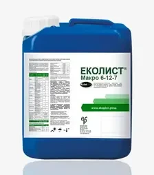 Мікродобриво Ekolist (Еколист) Макро 6-12-7, 20 л (Ekoplon)