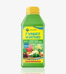 Стимулятор росту Гумат Калію для овочів, 0,5 л (Галичина)