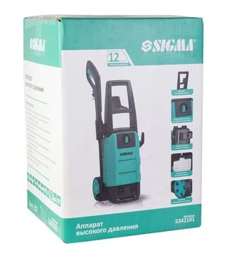 Мойка высокого давления Sigma 2 кВт, 150 бар, 7,2 л/мин, с турбонасадкой (5342101)