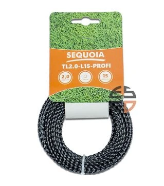 Волосінь для тримера SEQUOIA TL2,0-L15-Profi кручений квадрат 2,0 мм, 15 м