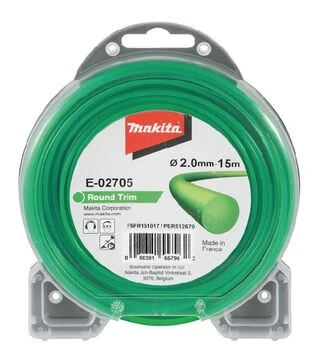 Волосінь для тримера Makita 2,0мм/15м, кругла (E-02705)