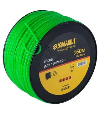Ліска для тримера Sigma кручений квадрат &Oslash;3,0мм, 160м котушка (5616411)