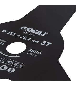 Ніж для тримера Sigma &Oslash;255&times;25,4мм, 3Т (5624311)