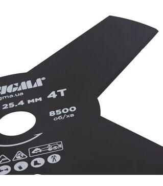 Ніж для тримера Sigma &Oslash;255&times;25,4мм, 4Т (5624321)