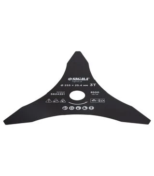 Нож для триммера Sigma &Oslash;255&times;25,4мм, остроконечный 3Т (5624351)