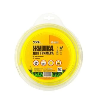 Волосінь для тримера MASTERTOOL квадратна 2 мм, 125 м блістер (19-1411)