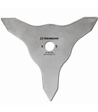 Нож для триммера Tekhmann, двухсторонний, 255х25.4 мм, 3 лопасти (40303254)