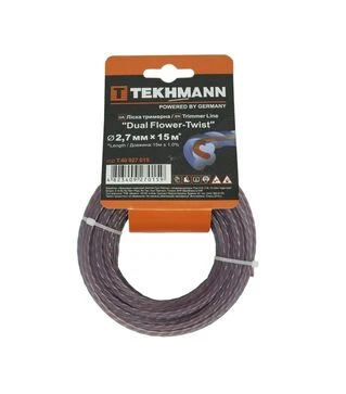 Леска для триммера Tekhmann DUAL Flower-Twist, 2,7 мм, 15 м (T.40927015)
