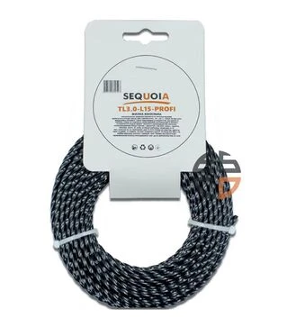Леска для триммера SEQUOIA &Oslash;3,0 мм, 15 м, витой квадрат (TL3.0-L15-Profi)