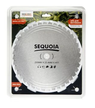 Ніж для тримера SEQUOIA &Oslash;255х25,4 мм, 1,3 мм, 40-зубчатий, з напайками (GB40A-255-PRO)