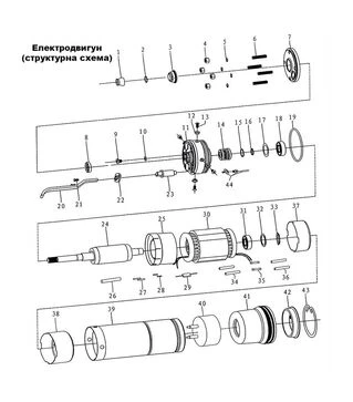 Насос відцентровий Aquatica (Dongyin) 4SD8/34, 400 В, 5,5 кВт, 214 м, 180 л/хв, &Oslash;102 мм, з 3-х частин (7771573)