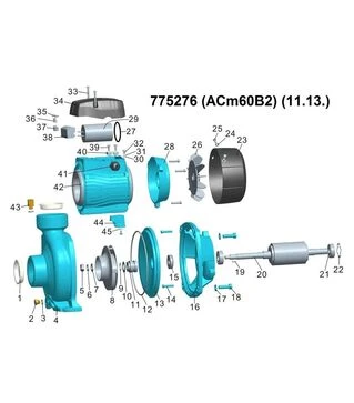 Насос відцентровий LEO 3.0 ACm60B2, 600 Вт, 12,5 м, 400 л/хв, для чистої води (775276)