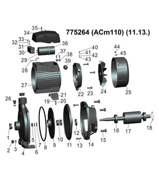 Насос центробежный LEO 3.0 ACm110, 1100 Вт, 40 м, 120 л/мин, для чистой воды (775264)