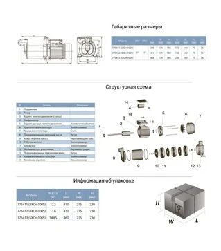 Насос центробежный многоступенчатый LEO 600 Вт, 35 м, 80 л/мин (775411)