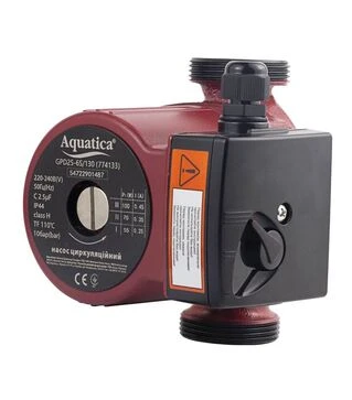 Насос циркуляційний Aquatica 100 Вт, 6 м, 75 л/хв, &Oslash;1 1/2" 130 мм, з гайками &Oslash;1" (774133)