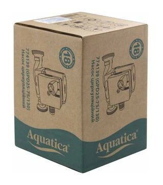 Насос циркуляционный Aquatica 130 Вт, 7 м, 87 л/мин, &Oslash;1 1/2" 130 мм, с гайками &Oslash;1" (774139)