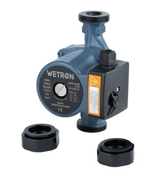Насос циркуляційний Wetron 65 Вт, 4 м, 63 л/хв, &Oslash;1 1/2" 180 мм, з гайками &Oslash;1" (774512)