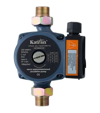 Насос циркуляційний Wetron 65 Вт, 4 м, 63 л/хв, &Oslash;1" 130 мм, з гайками &Oslash;3/4" (774511)