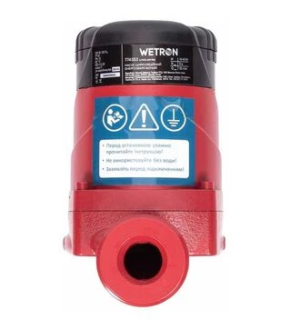 Насос циркуляционный энергосберегающий Wetron 10-45 Вт, 6 м, 52 л/мин, &Oslash;1 1/2&Prime; 180 мм, с гайками &Oslash;1&Prime; (774353)