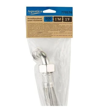 Шланг Aquatica &Oslash;26 мм, 60 см, F1"&times;M1", SS, посилений, 10 бар (779574)