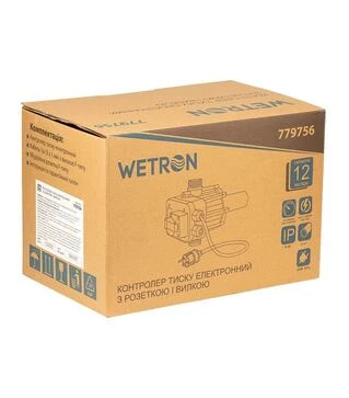 Контроллер давления электронный Wetron DSK-8.2, 1,1 кВт, &Oslash;1", с розеткой (779756)