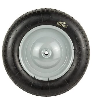 Колесо для тачки Flora пневматическое 14", 3,50-8, 360&times;85мм, ось &Oslash;16мм, длина 90мм (5057334)