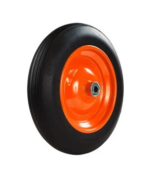 Колесо для тачки Flora безкамерне гумове 14", 3,50-8, 330&times;60мм вісь &Oslash;16мм довжина 90мм (5058614)