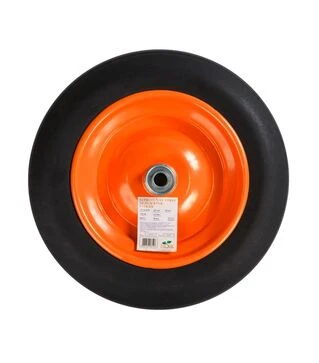 Колесо для тачки Flora безкамерне гумове 14", 3,50-8, 330&times;60мм вісь &Oslash;16мм довжина 90мм (5058614)