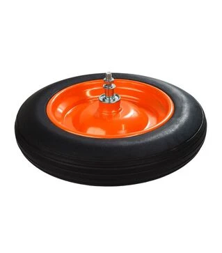 Колесо для тачки Flora безкамерне гумове 14", 3,50-8, 330&times;60мм вісь &Oslash;16мм довжина 90мм (5058614)
