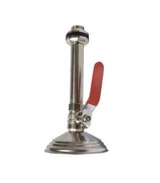 Воронка для душа врезная Barrel 1/2" из нержавеющей стали, с краном (2013)