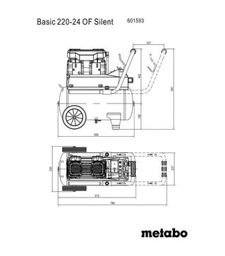 Компрессор Metabo Basic 220-24 OF Silent, 110 л/мин (601593000)