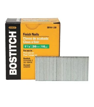 Цвяхи прямі BOSTITCH SB16-1.50, SB16, 38x1,6 мм, капелюшок 3 мм, оцинковані, 2500 шт. (SB16-1.50)