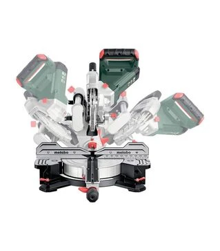 Пила торцювальна Metabo KGSV 254 MC, з функцією протягування та двостороннім нахилом (615254000)
