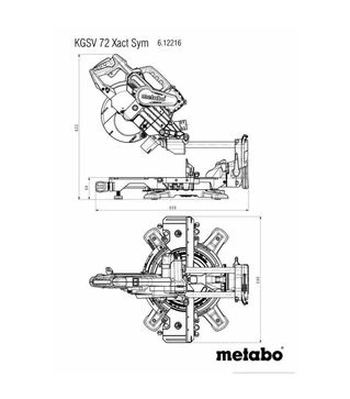 Пила торцовочная Metabo KGSV 72 Xact SYM + станина KSU 251 (690972000)
