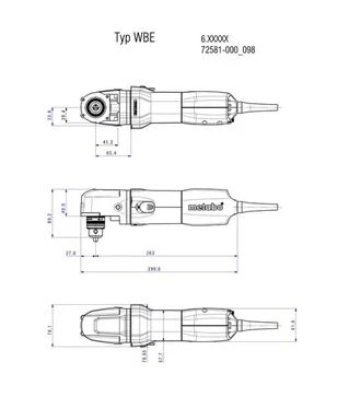 Дрель угловая Metabo WBE 700, 705 Вт (600512000)