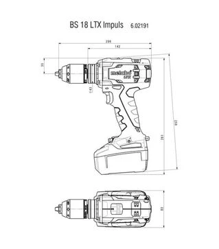 Дриль-шуруповерт акумуляторний Metabo BS 18 LTX Impuls, без АКБ та ЗП (602191890)