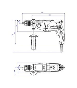 Дриль ударний Metabo SBE 780-2 Futuro Plus, 780 Вт, кейс (600781500)
