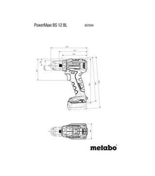 Дрель-шуруповерт аккумуляторный Metabo PowerMaxx BS 12 BL, без АКБ и ЗУ (601044850)