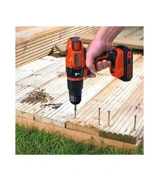 Дрель ударная аккумуляторная BLACK+DECKER BDCH188N, 18 В, 28 Нм, без АКБ и ЗП