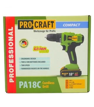 Шуруповерт акумуляторний Procraft PA-18С compact (001831)