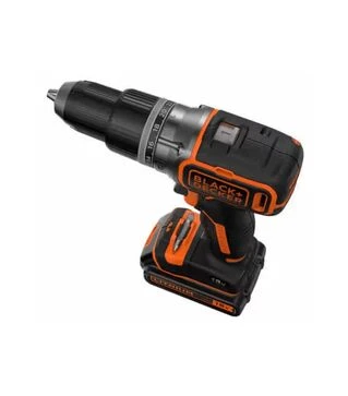 Дрель-шуруповерт ударная аккумуляторная BLACK+DECKER BL188KB, 18 В, 1,5 Агод, в кейсе
